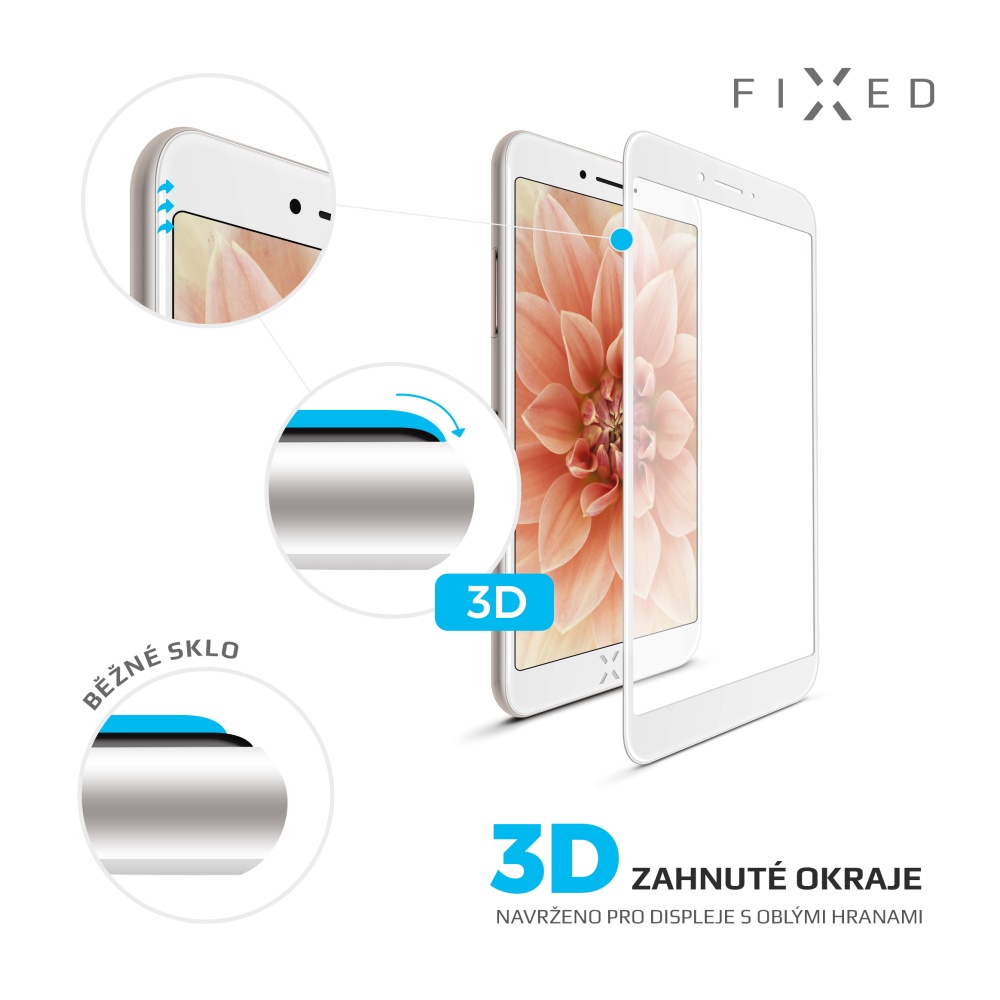 Tvrzené sklo FIXED Full-Cover pro Apple iPhone 7/8, white