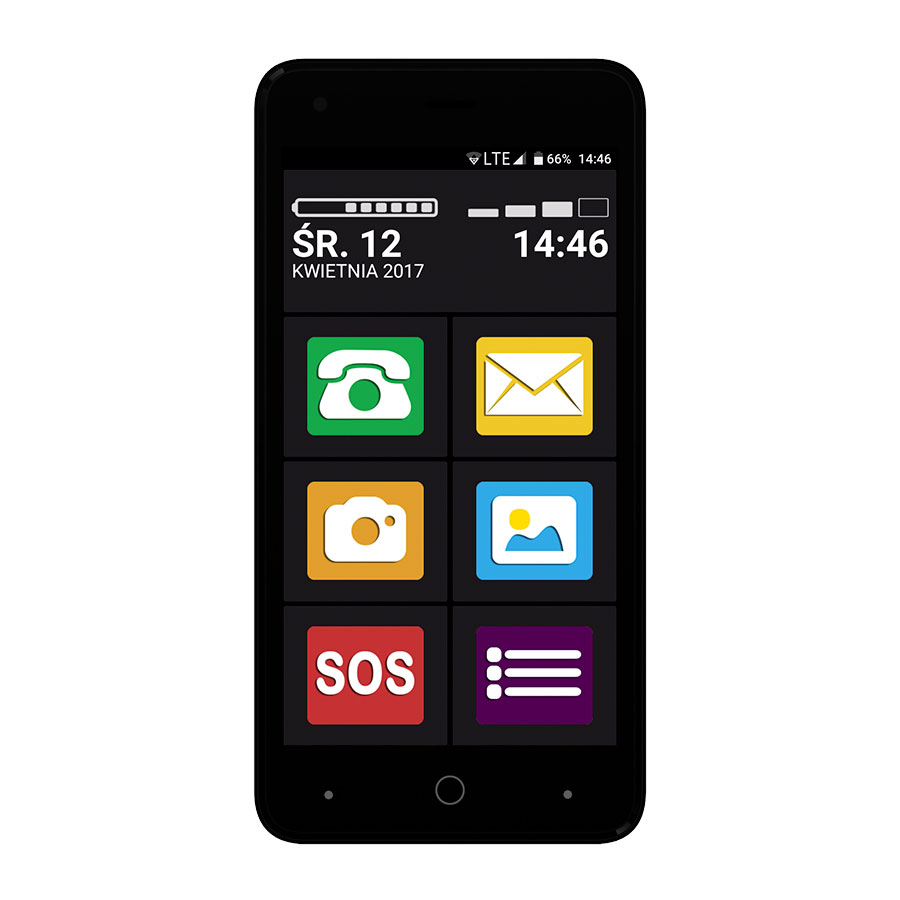 Mobilní telefon Maxcom Smart MS514 FS Dual SIM Black