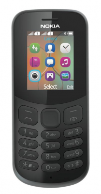 Nokia 130 2017 Single Sim Black