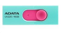 ADATA Flash Disk 16GB USB 2.0 Dash Drive UV220, Green/Pink