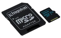 Pamäťová karta KINGSTON Canvas Go Card 90R, 128GB Micro SDXC, class 10, UHS-I (s adaptérom)