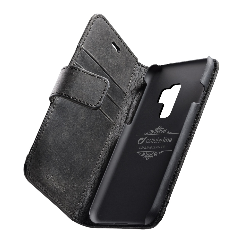 Cellularline Supreme pouzdro flip Samsung Galaxy S9 Plus black