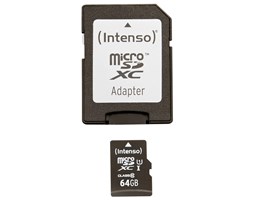 Pamäťová karta Intenso 64GB micro SDHC Premium, class 10, UHS-I + adaptér