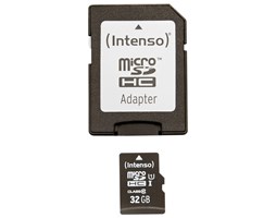Pamäťová karta Intenso 32GB micro SDHC Premium, class 10, UHS-I + adaptér
