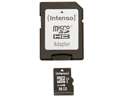 Pamäťová karta Intenso 16GB micro SDHC Premium, class 10, UHS-I + adaptér