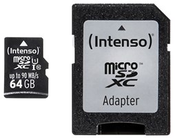 Pamäťová karta Intenso 64GB microSDHC PRO, class 10, UHS-I s adaptérom