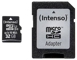 Paměťová karta Intenso 32GB microSDHC PRO, class 10, UHS-I s adaptérem
