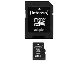 Paměťová karta Intenso 32GB microSDHC, Class 10 s adaptérem