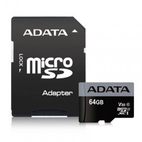 Pamäťová karta ADATA 64GB Premier Pre microSDXC, UHS-I U3, V30S s adaptérom