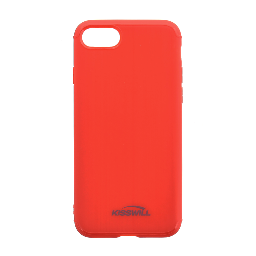 Silikonové pouzdro Kisswill Brushed pro Apple iPhone 7/8 Plus Red