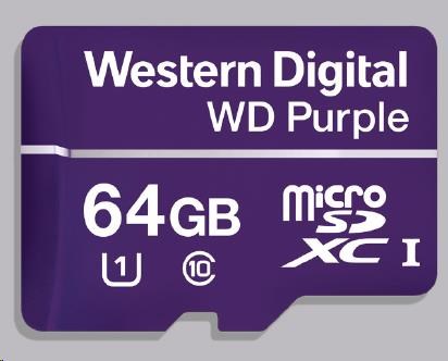 WD PURPLE microSDXC CARD WDD064G1P0A 64GB Class 10 (R80 / W50 MB / s)