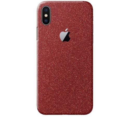 Ochranná fólia 3mk Fery pre Apple iPhone X, červená trblietavá
