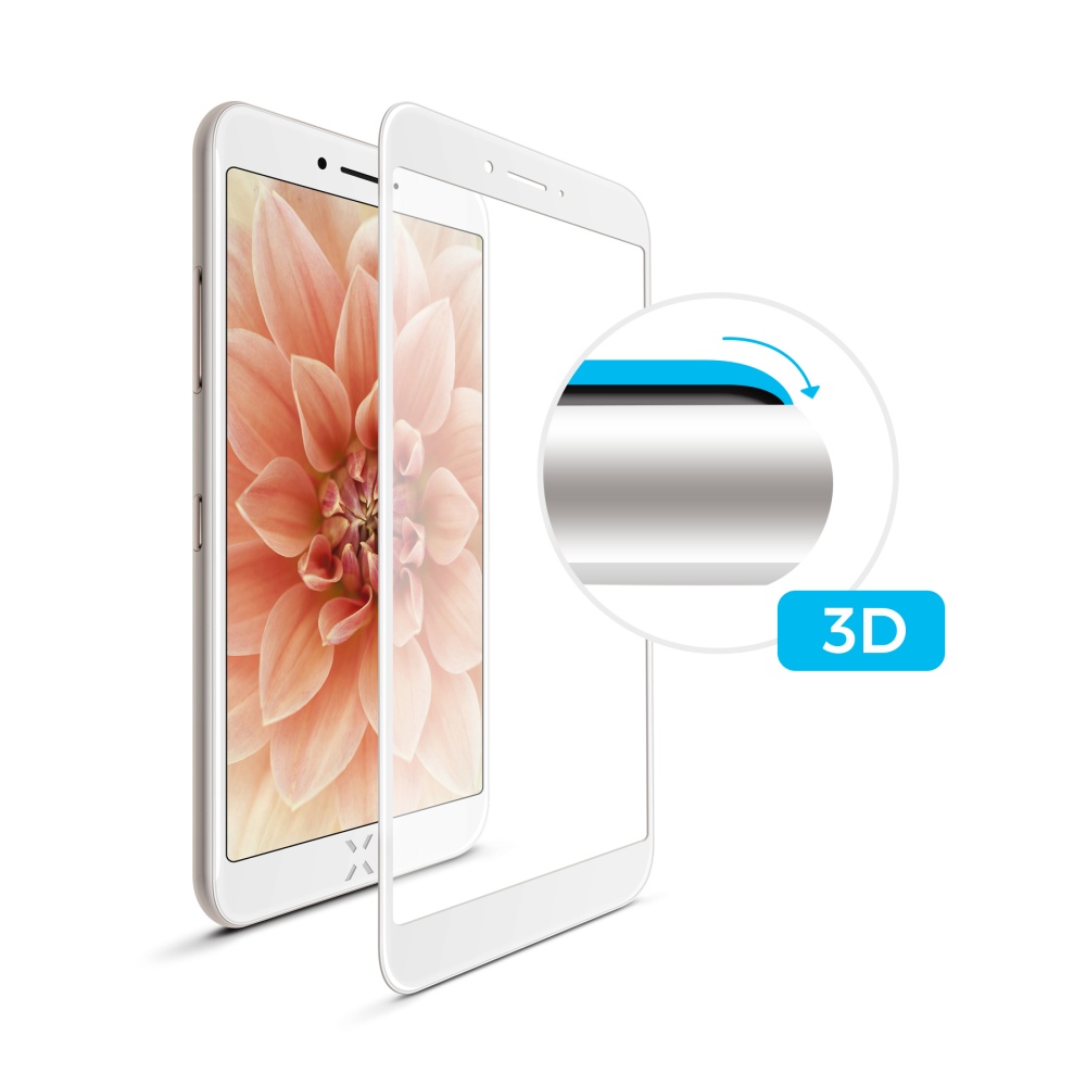 Tvrzené sklo FIXED Full-Cover pro Apple iPhone 6/6S Plus, white,  s lepením přes celý displej