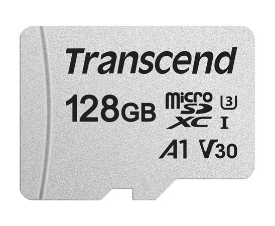 Transcend 128GB microSDXC 300S UHS-I U3 V30 A1 (Class 10) pamäťová karta (bez adaptéra), 95MB / s R, 45MB / s W