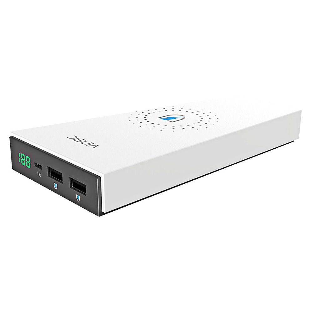 Powerbanka Vinsic QI Wireless 2in1 12000mAh White