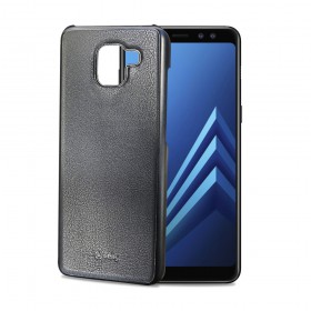 Magnetické puzdro Celly Ghostcover pre Samsung Galaxy A8 Plus (2018) čierne