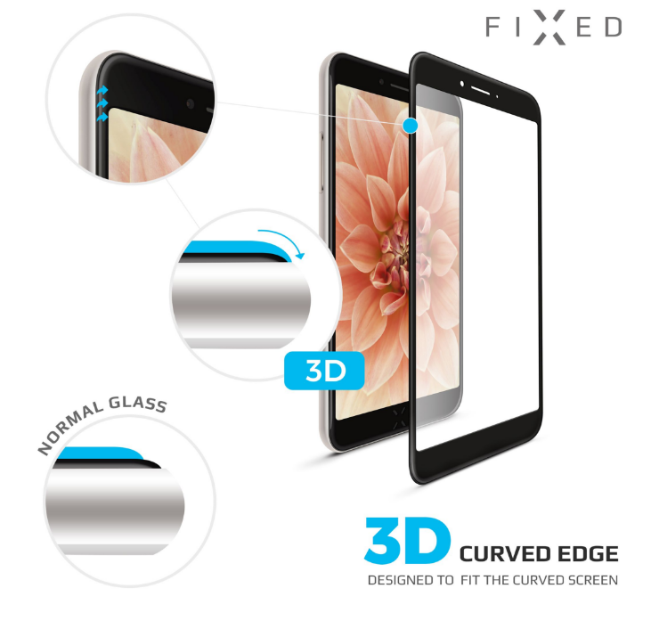Tvrzené sklo FIXED Full-Cover 3D pro Huawei Y7 Prime (2018) černé