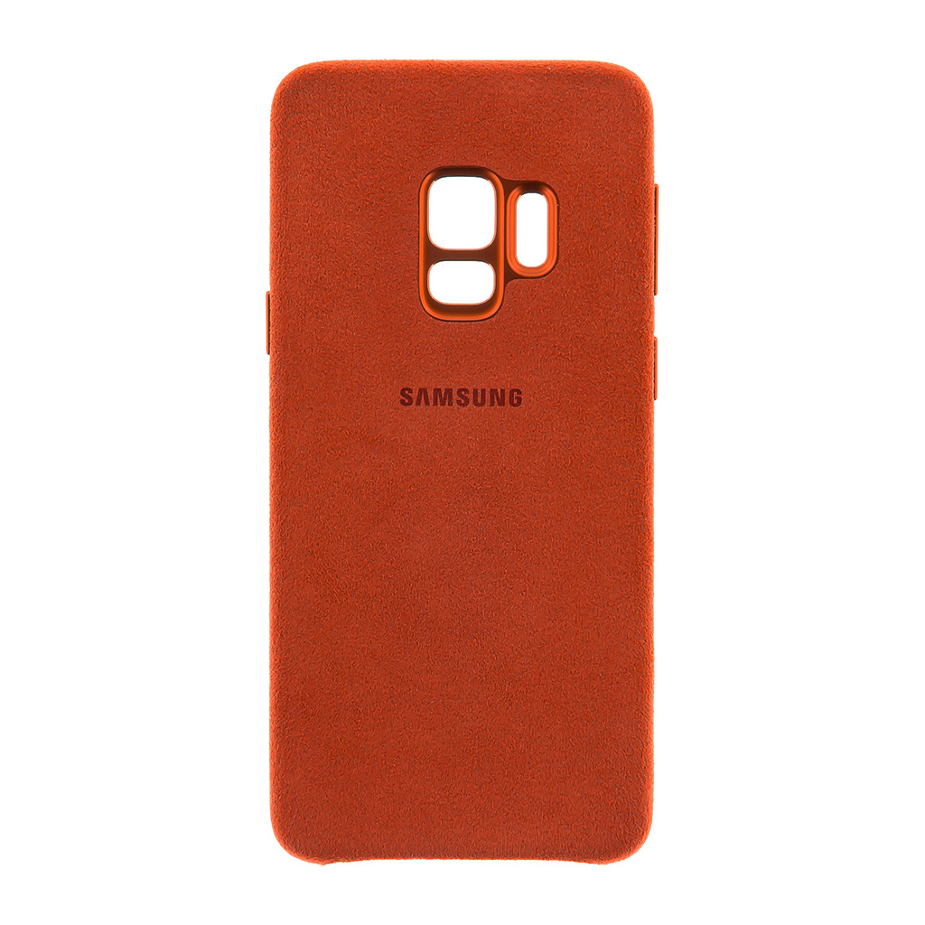 Zadný originálny kožený kryt Alcantara pre Samsung Galaxy S9 červená