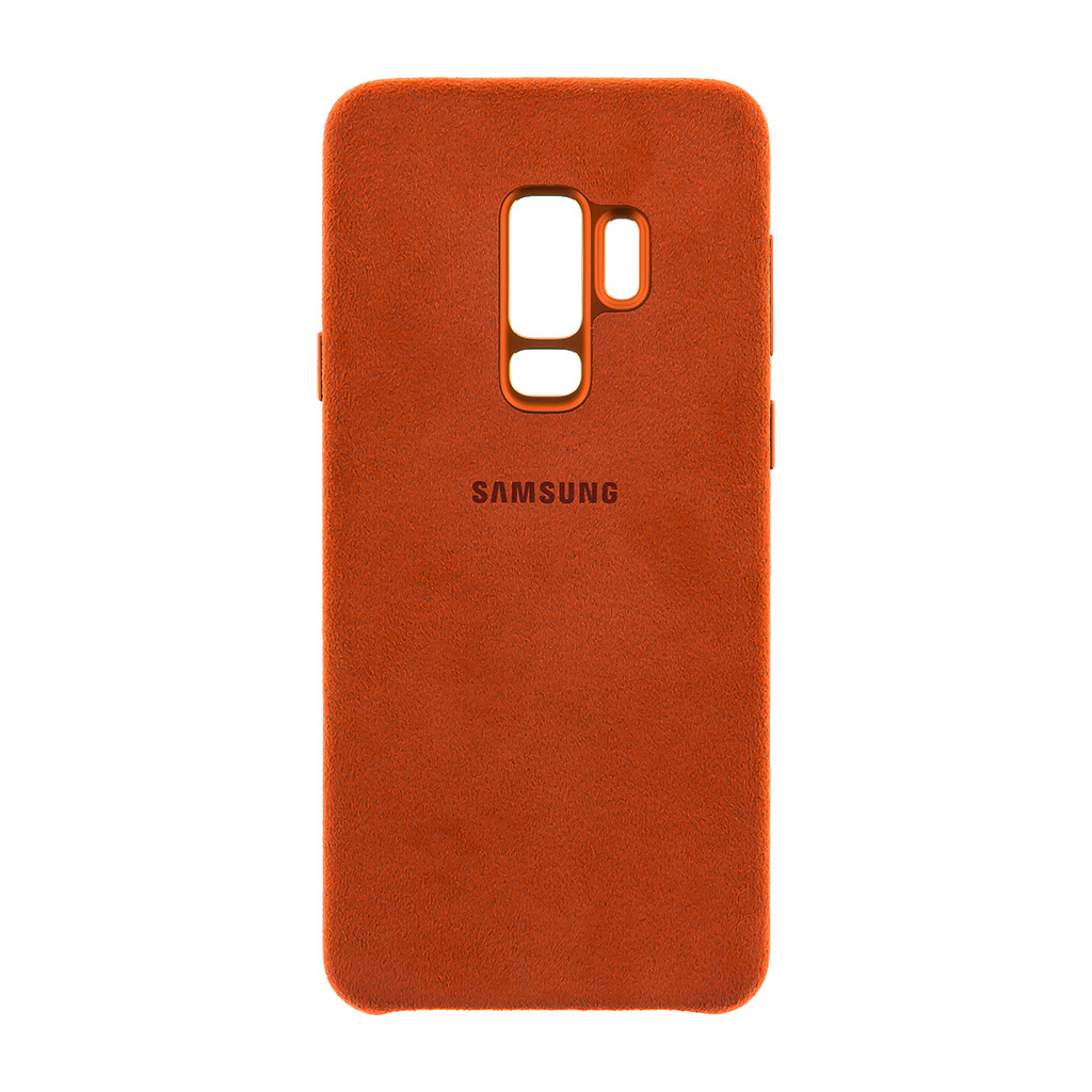 Zadný originálny kožený kryt Alcantara pre Samsung Galaxy S9 + červený