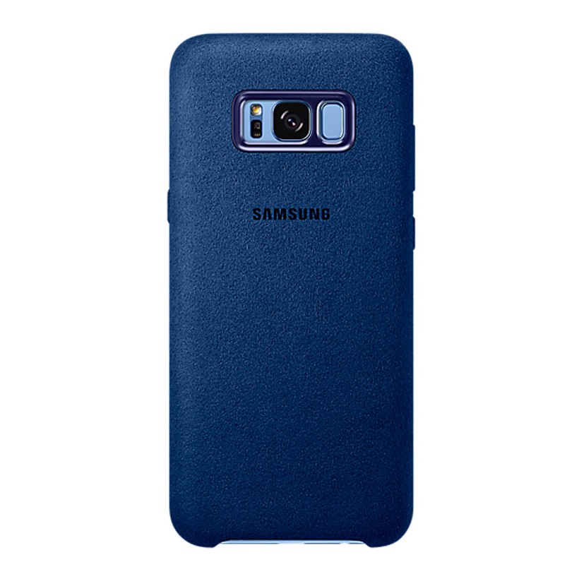 Zadný originálny kožený kryt Alcantara pre Samsung Galaxy S8 + modrá