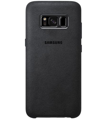 Zadný originálny kožený kryt Alcantara pre Samsung Galaxy S8 + (SM-G955) tmavo šedá
