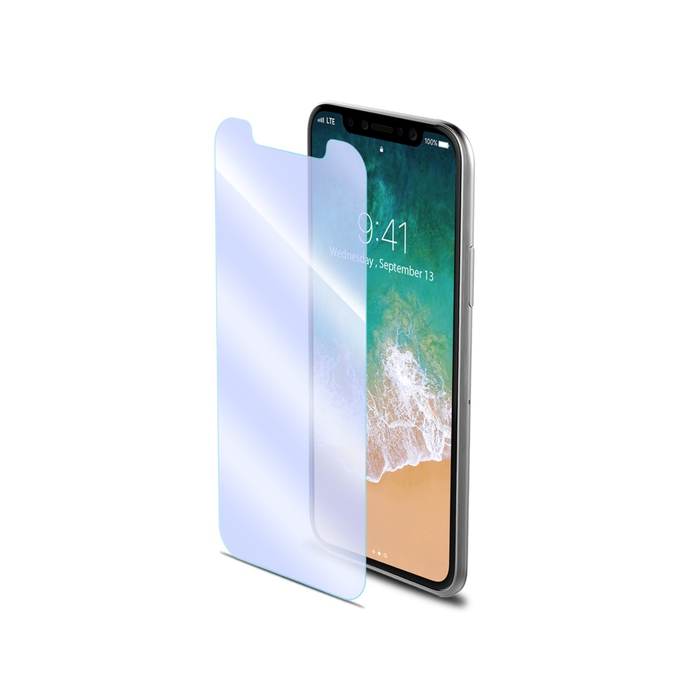 Tvrzené sklo Celly Glass antiblueray pro Apple iPhone X/XS/11 Pro