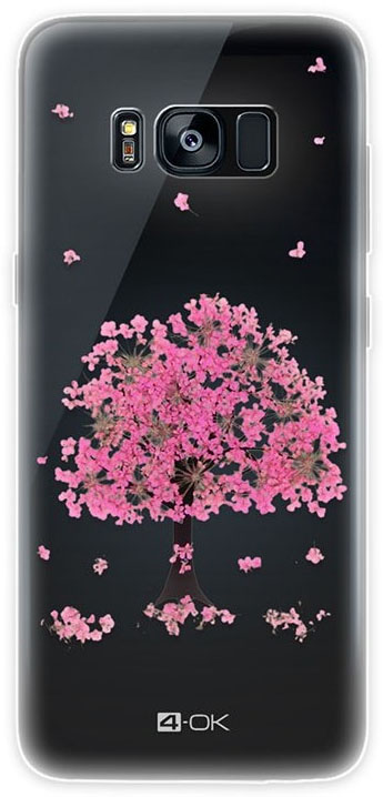 Zadný kryt 4-OK Flover pre Samsung Galaxy S8 Plus, pink tree
