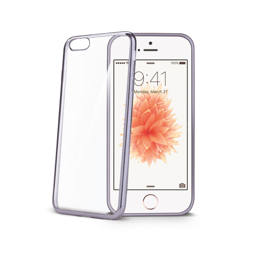 Silikonové pouzdro CELLY Laser pro Apple iPhone XS Plus, silver