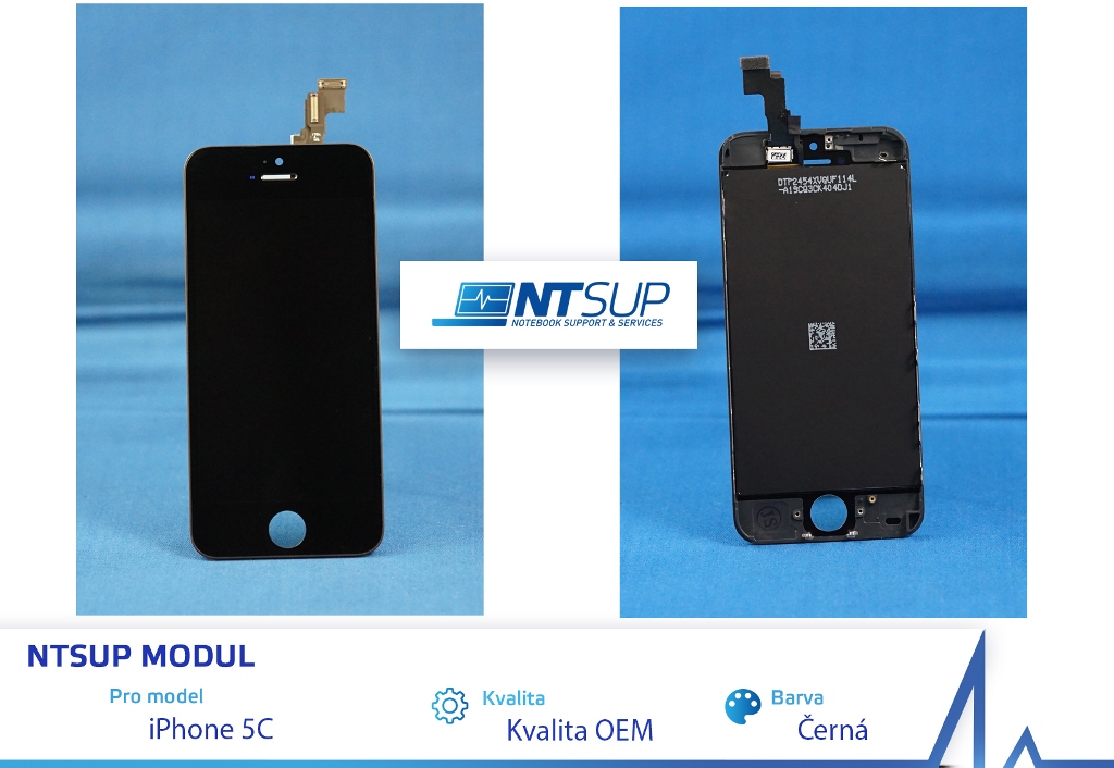 NTSUP LCD modul iPhone 5C čierny kvalita B