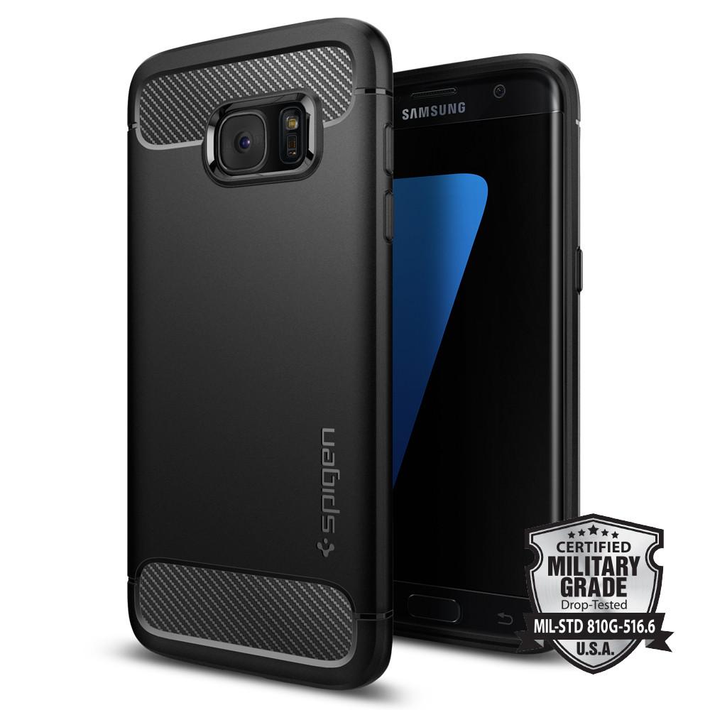 Kryt na mobil Spigen Rugged Armor pre Samsung Galaxy S7 Edge čierna