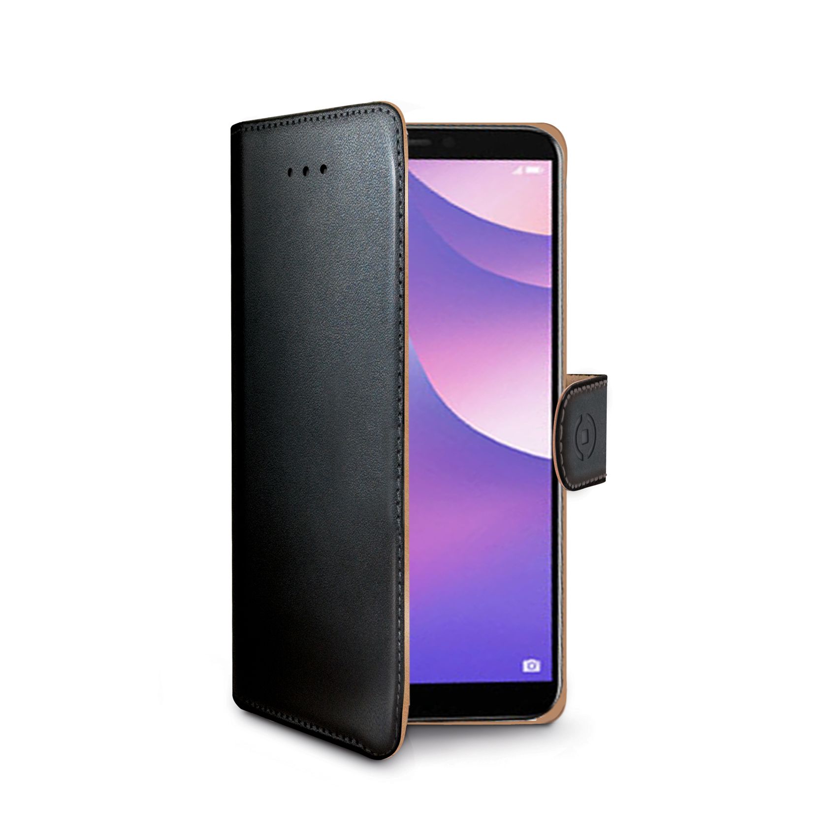 Flipové pouzdro Celly Wally pro Huawei Y7 (2018) / Y7 Prime (2018) černé