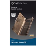 Prémiové kožené puzdro CellularLine Supreme pre Samsung Galaxy S8 Plus hnedé