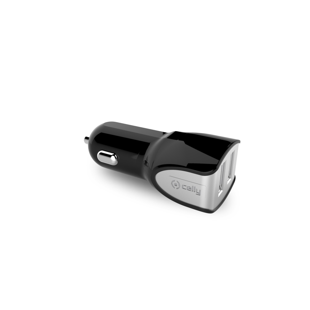 Autonabíječka Celly Turbo s 2 x USB výstupem, 3,4A černá