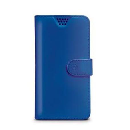 Pouzdro typu kniha CELLY Wally pro Apple iPhone XS Plus, modrá
