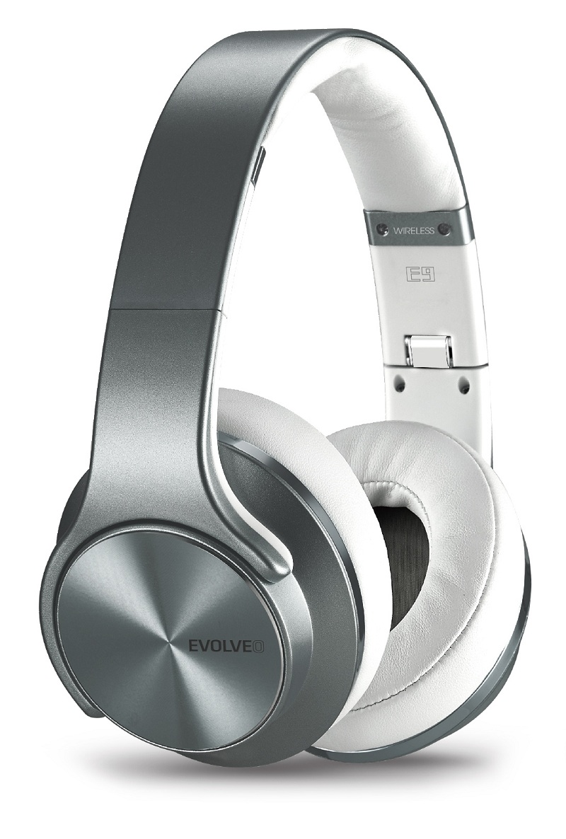 EVOLVEO SupremeSound E9 Bluetooth sluchátka a reproduktory 2v1 stříbrná