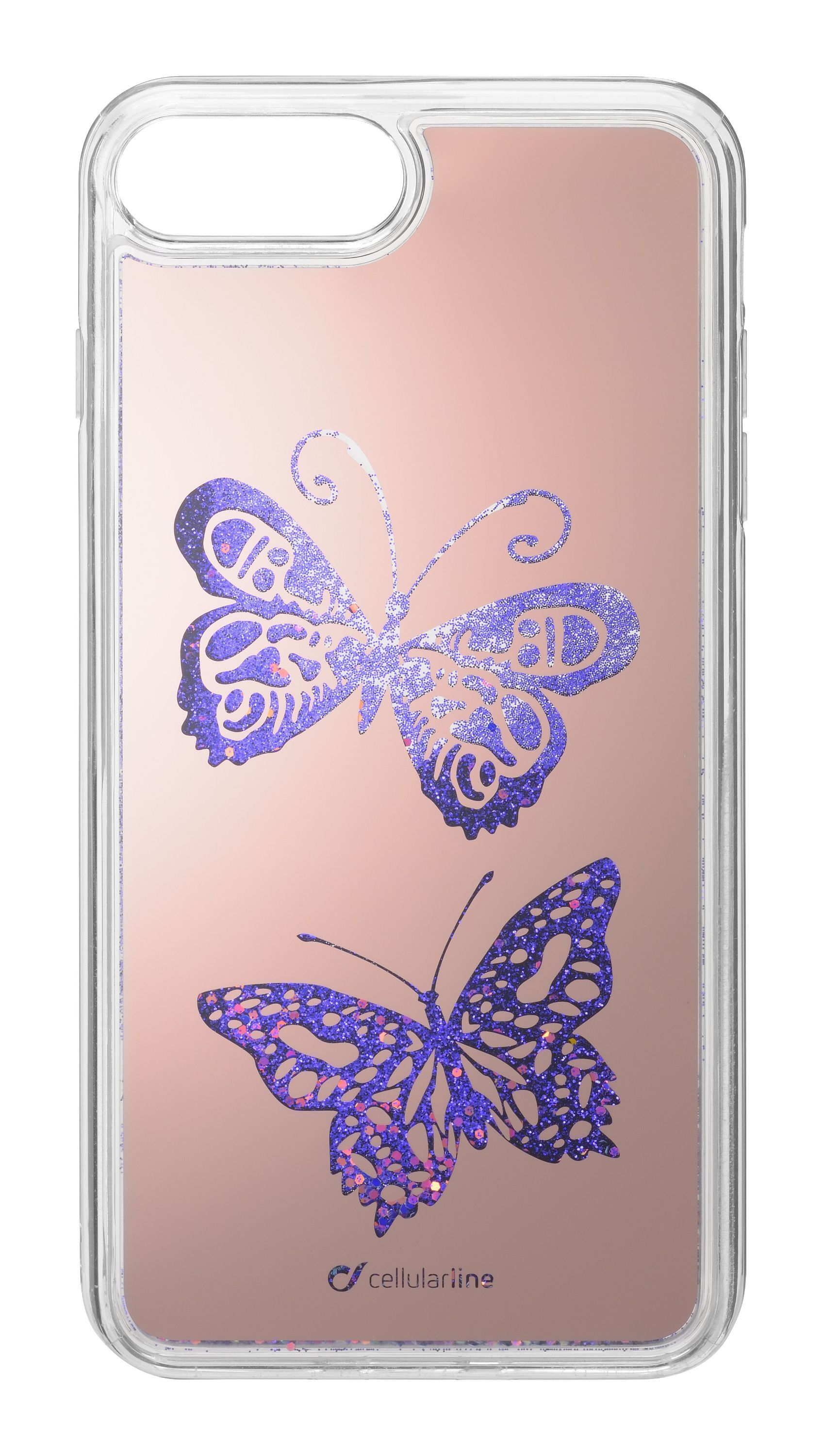 Gelové pouzdro Cellularline Stardust pro Apple iPhone 6/7/8 Plus, motýl