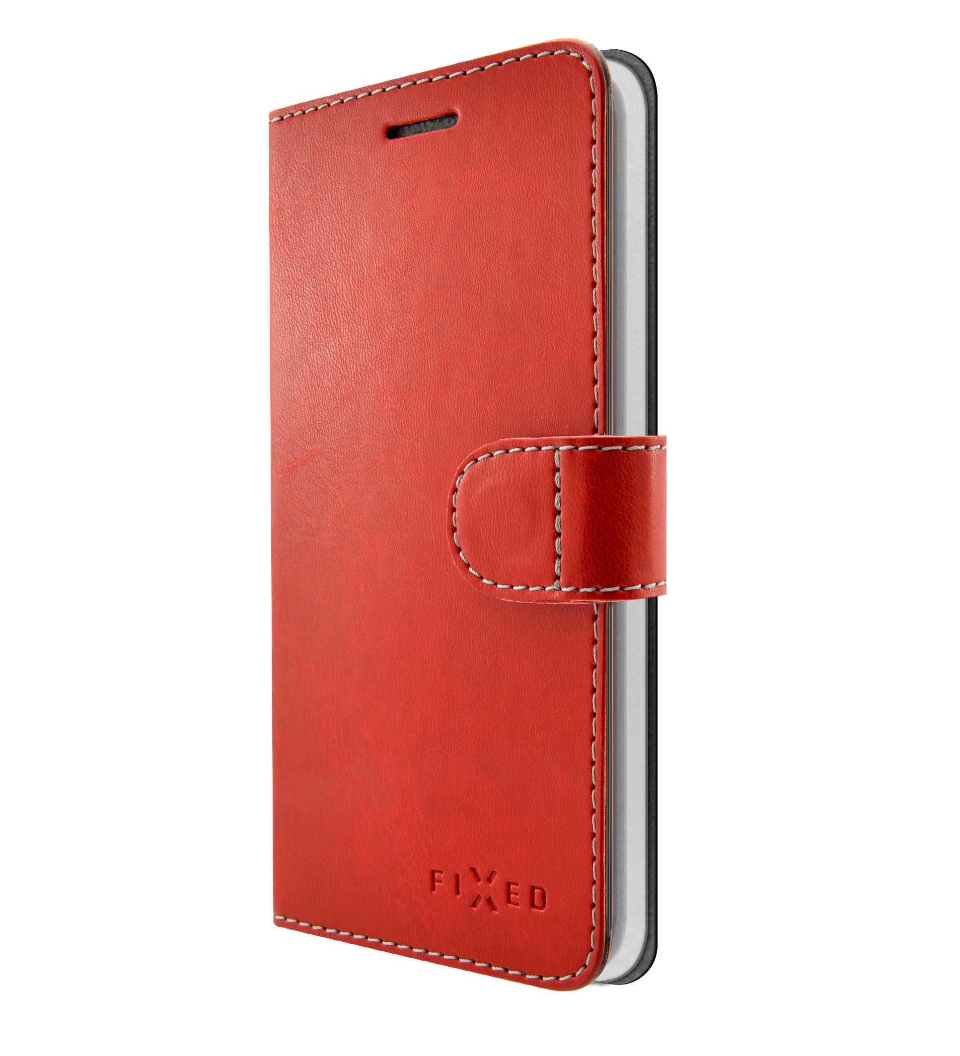 Pouzdro typu kniha FIXED FIT pro Xiaomi Redmi 6A, red