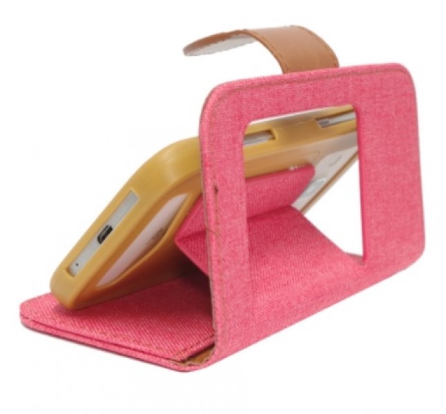 Flipové pouzdro BOOK CANVAS Universal 4,7" red