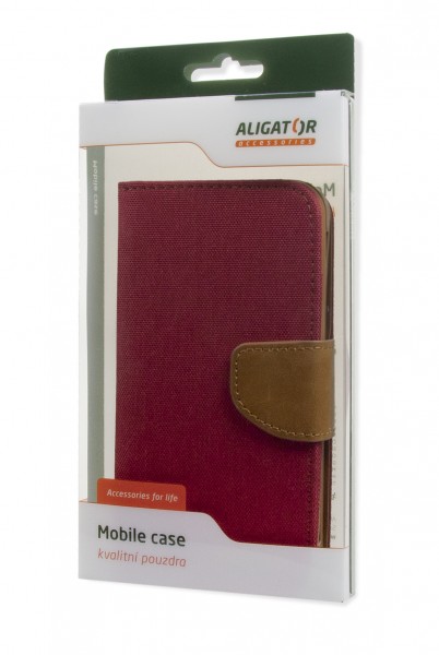 Flipové pouzdro BOOK CANVAS Universal 4,7" red