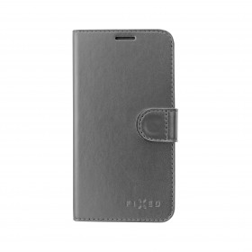 FIXED FIT Shine flipové puzdro pre Apple iPhone X / XS, antracitové