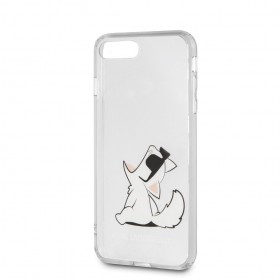 Silikónové puzdro Karl Lagerfeld Fun Choupette No Rope Hard Case na iPhone 8