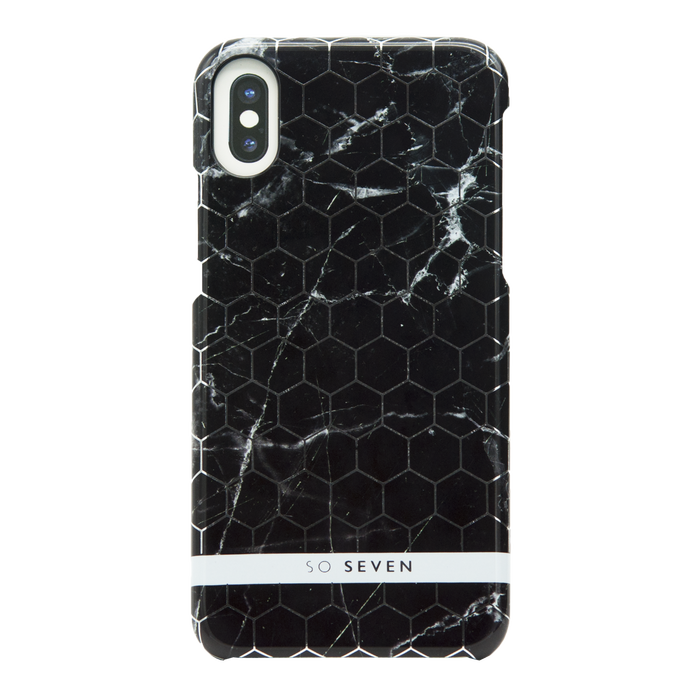 Zadní kryt SoSeven Milan Case Hexagonal Marble pro Apple iPhone X/XS, Black