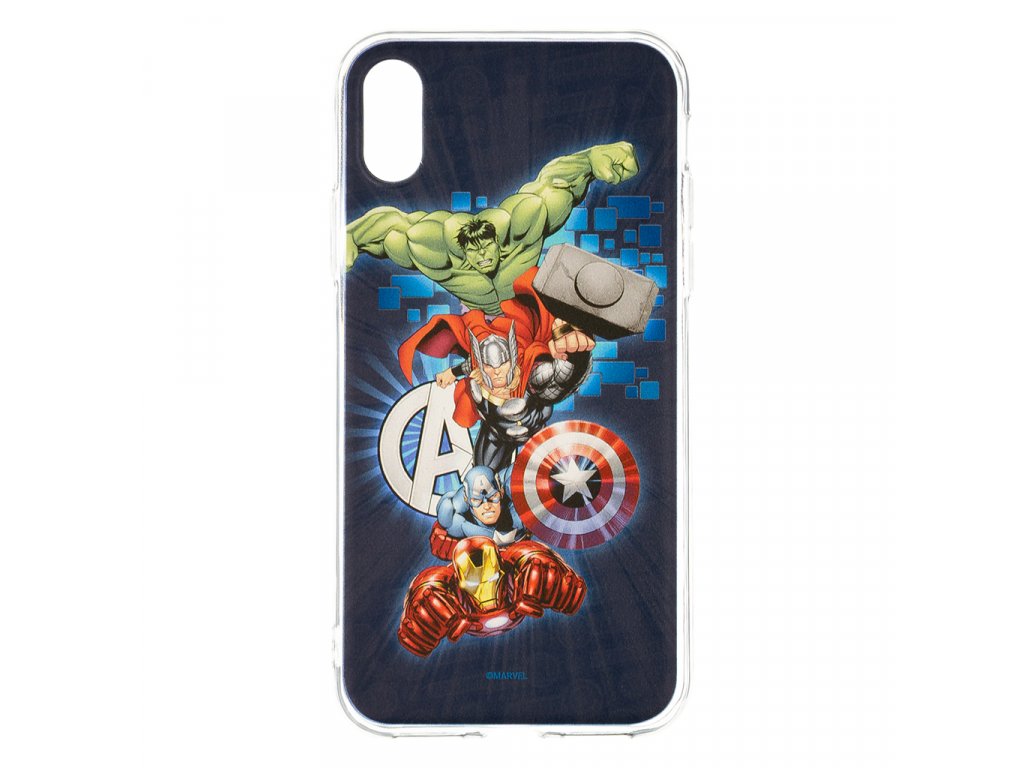 Zadní kryt Marvel Avengers 001 pro Apple iPhone XS, dark blue