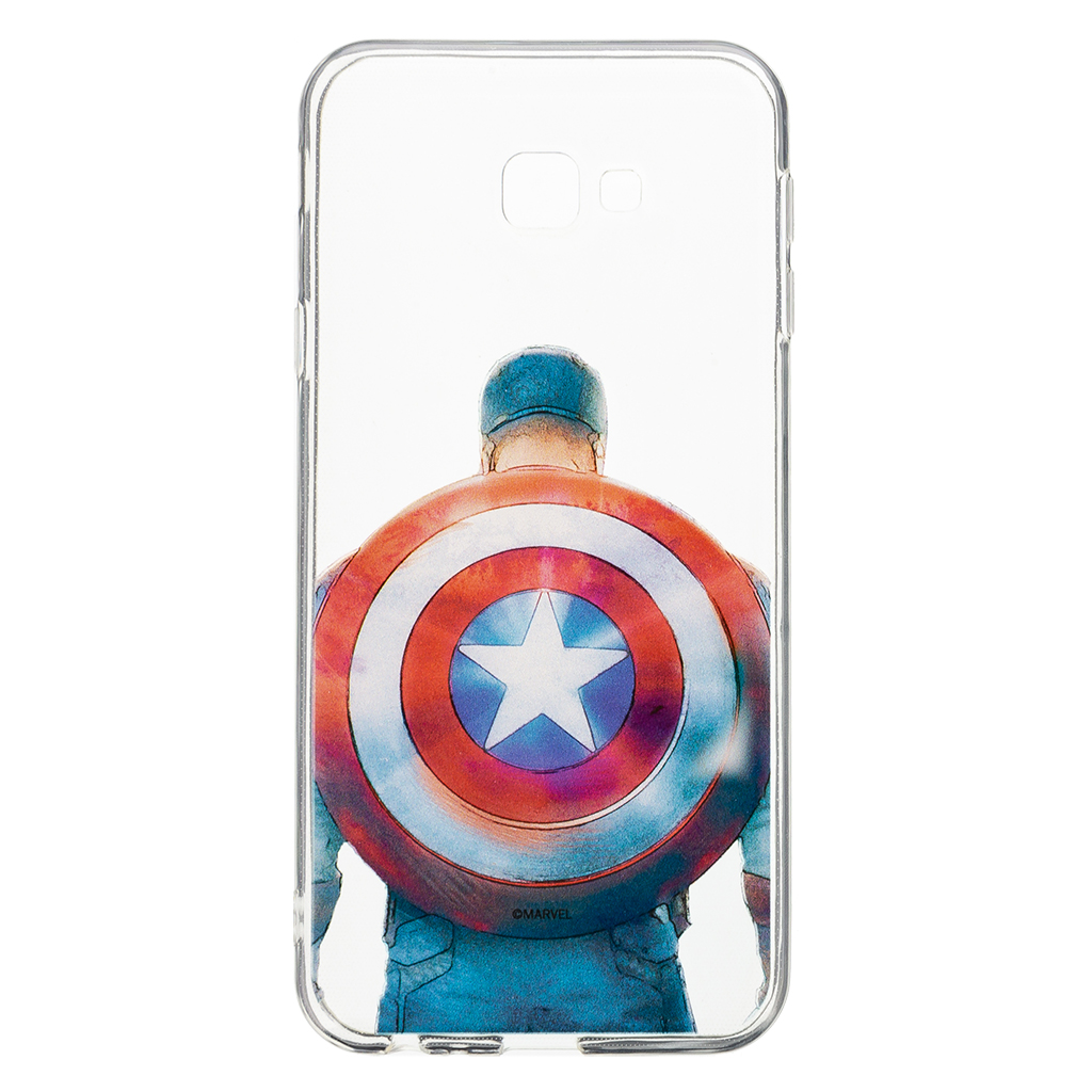 Zadní kryt Marvel Captain America 002 pro Samsung Galaxy J4+, transparent