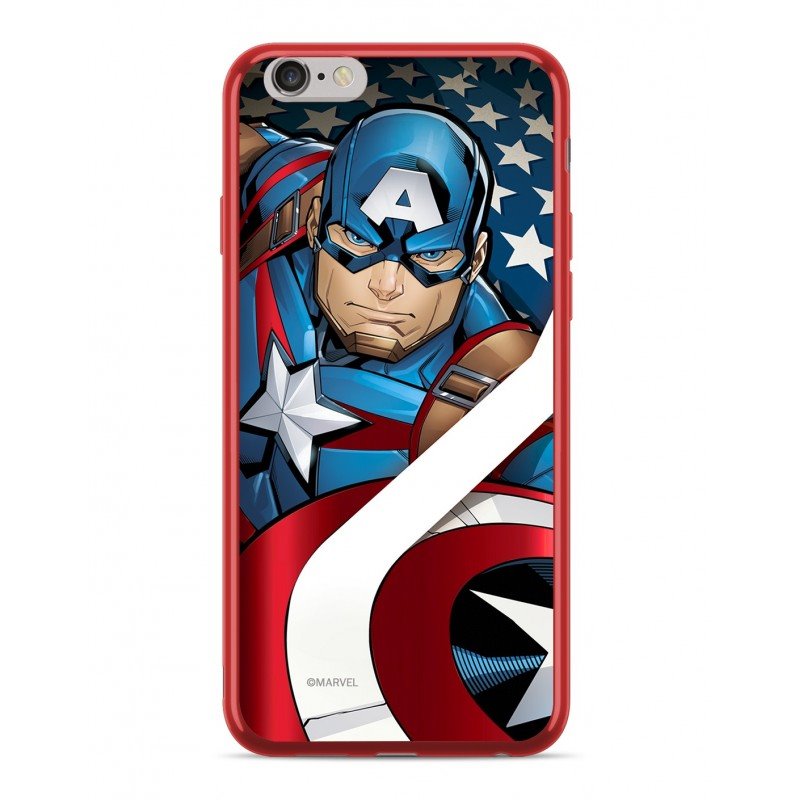 Zadní kryt Marvel Captain America 004 pro Apple iPhone X, red