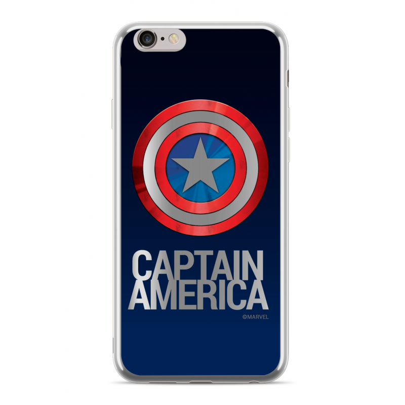 Zadní kryt Marvel Captain America 001 pro Apple iPhone 6/6S Plus, silver
