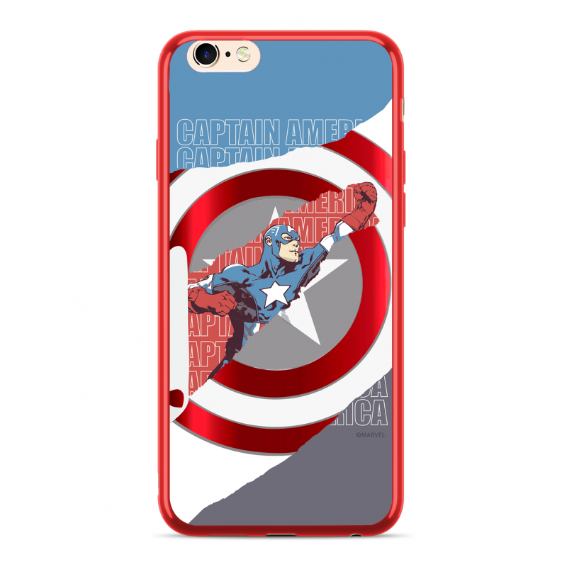 Zadní kryt Marvel Captain America 013 pro Apple iPhone 6/6S Plus, red