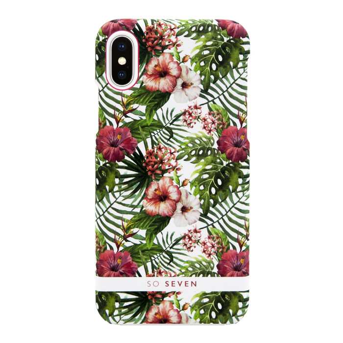Zadní kryt SoSeven Fashion Rio Hibiscus pro Apple iPhone X/XS, Pink 