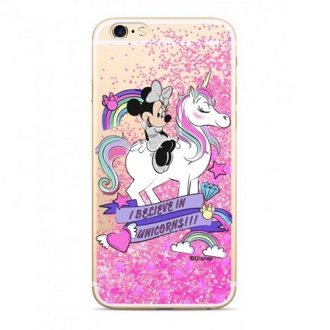 Zadni kryt Disney Minnie 035 pro Apple iPhone 5/5S/SE, pink glitter