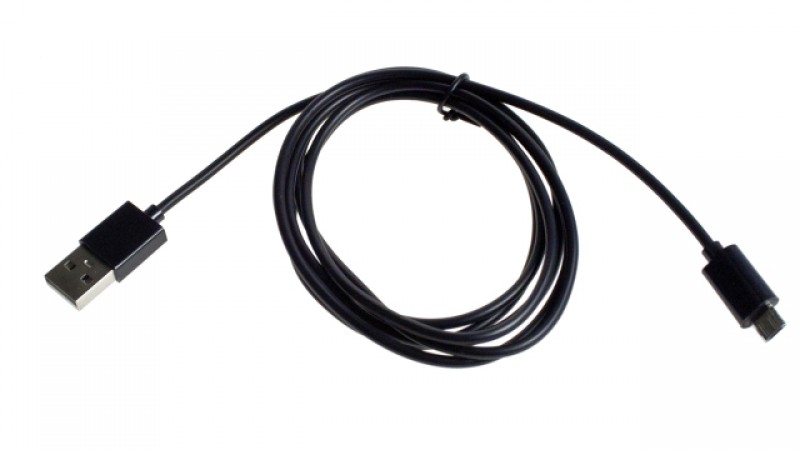 Dátový kábel USB ALIGATOR microUSB obojstranný nabíjací, Black